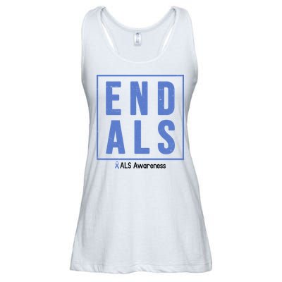 End Als Awareness Ribbon Ladies Essential Flowy Tank