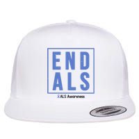 End Als Awareness Ribbon Flat Bill Trucker Hat