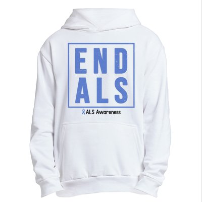 End Als Awareness Ribbon Urban Pullover Hoodie