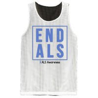 End Als Awareness Ribbon Mesh Reversible Basketball Jersey Tank