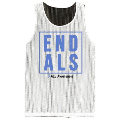 End Als Awareness Ribbon Mesh Reversible Basketball Jersey Tank