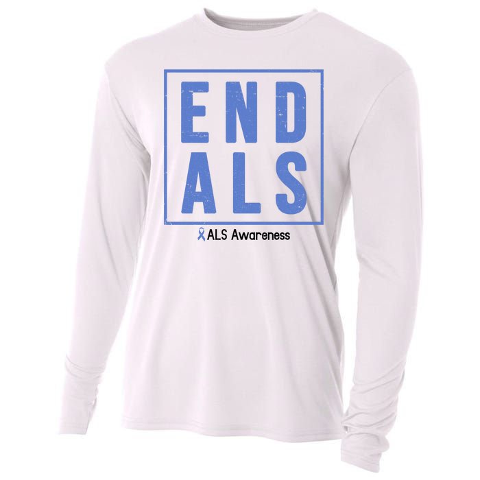 End Als Awareness Ribbon Cooling Performance Long Sleeve Crew