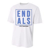 End Als Awareness Ribbon Performance Sprint T-Shirt