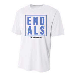 End Als Awareness Ribbon Youth Performance Sprint T-Shirt