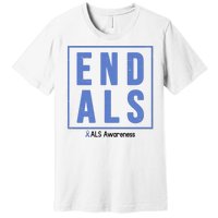 End Als Awareness Ribbon Premium T-Shirt