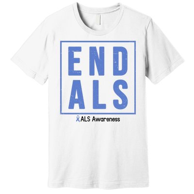 End Als Awareness Ribbon Premium T-Shirt