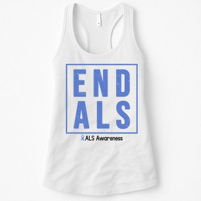 End Als Awareness Ribbon Womens Tank Top