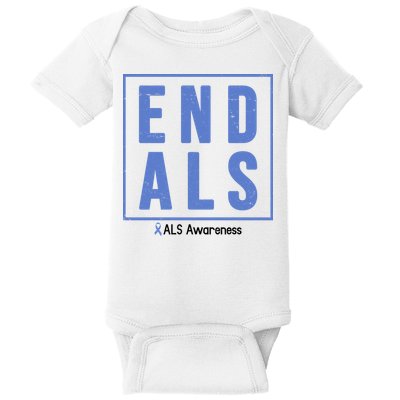 End Als Awareness Ribbon Baby Bodysuit
