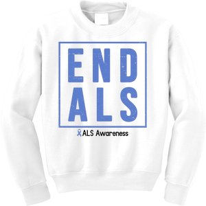 End Als Awareness Ribbon Kids Sweatshirt