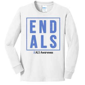 End Als Awareness Ribbon Kids Long Sleeve Shirt