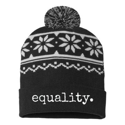 Equality Antiracist Antiracism Political Activism USA-Made Snowflake Beanie