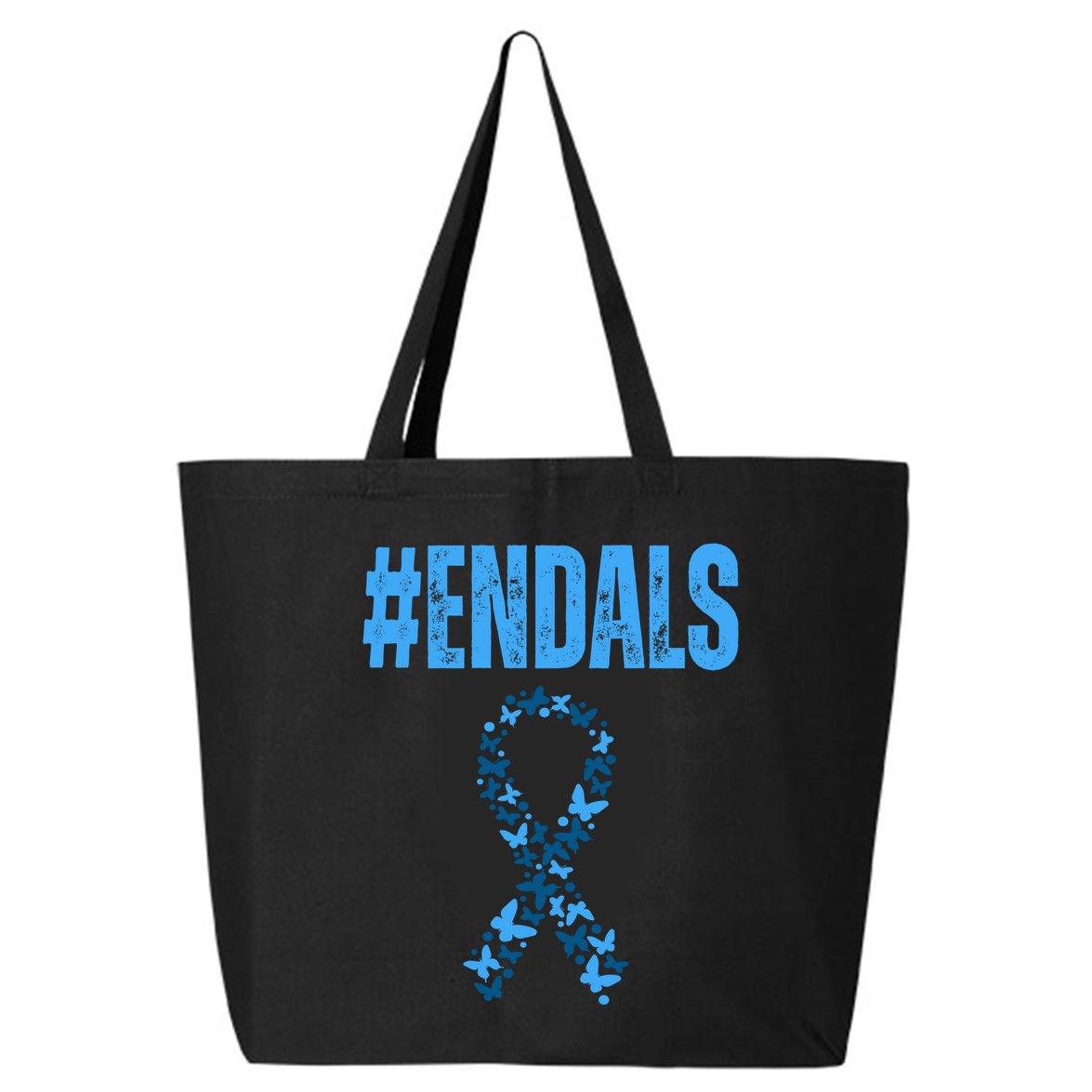 End Als Awareness Support Butterfly Ribbon 25L Jumbo Tote