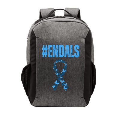 End Als Awareness Support Butterfly Ribbon Vector Backpack