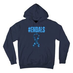 End Als Awareness Support Butterfly Ribbon Tall Hoodie