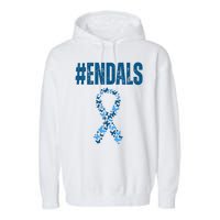 End Als Awareness Support Butterfly Ribbon Garment-Dyed Fleece Hoodie