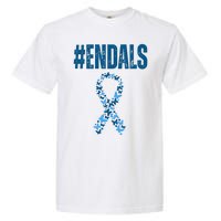 End Als Awareness Support Butterfly Ribbon Garment-Dyed Heavyweight T-Shirt