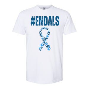 End Als Awareness Support Butterfly Ribbon Softstyle CVC T-Shirt