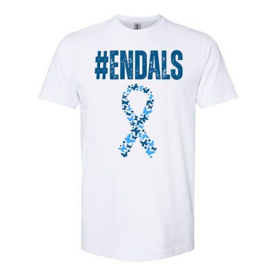 End Als Awareness Support Butterfly Ribbon Softstyle CVC T-Shirt