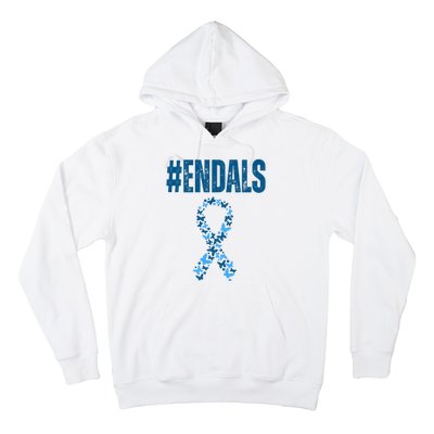 End Als Awareness Support Butterfly Ribbon Hoodie