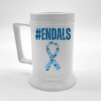 End Als Awareness Support Butterfly Ribbon Beer Stein