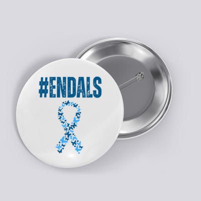 End Als Awareness Support Butterfly Ribbon Button