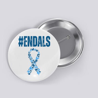 End Als Awareness Support Butterfly Ribbon Button