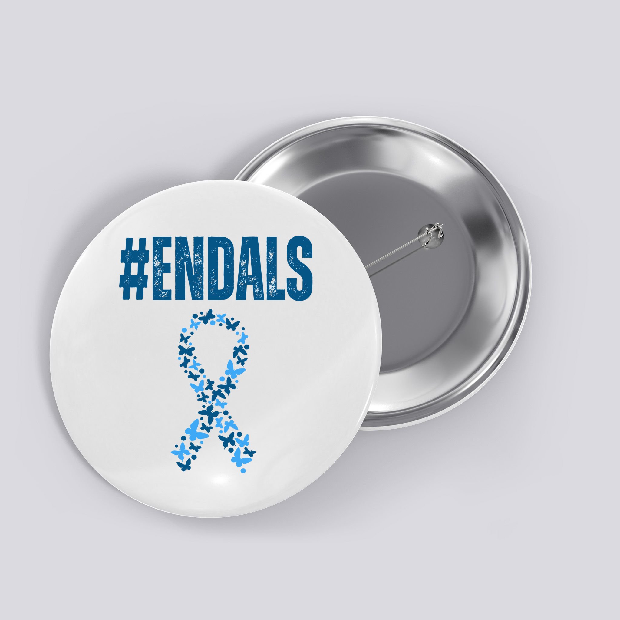 End Als Awareness Support Butterfly Ribbon Button