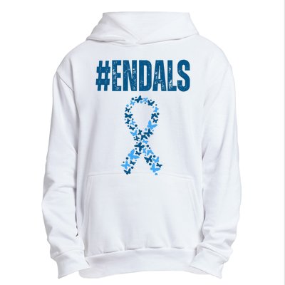 End Als Awareness Support Butterfly Ribbon Urban Pullover Hoodie