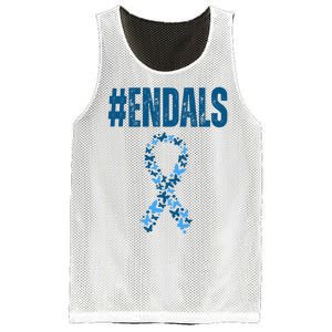 End Als Awareness Support Butterfly Ribbon Mesh Reversible Basketball Jersey Tank