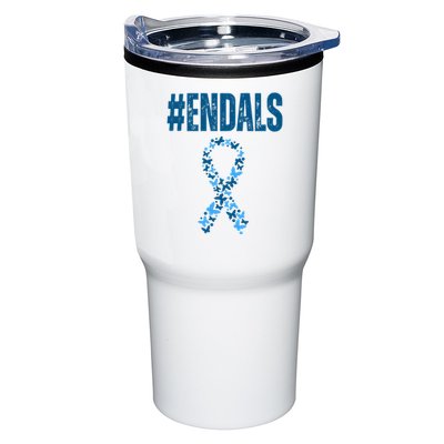 End Als Awareness Support Butterfly Ribbon Tumbler
