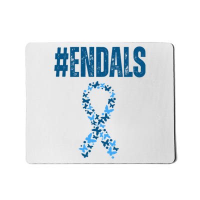 End Als Awareness Support Butterfly Ribbon Mousepad