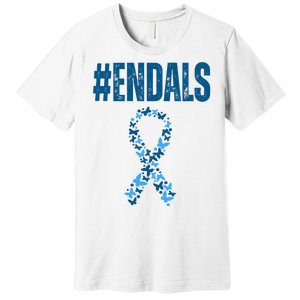 End Als Awareness Support Butterfly Ribbon Premium T-Shirt