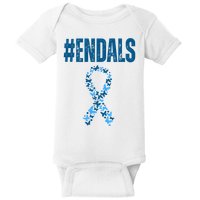 End Als Awareness Support Butterfly Ribbon Baby Bodysuit