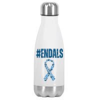 End Als Awareness Support Butterfly Ribbon Stainless Steel Insulated Water Bottle