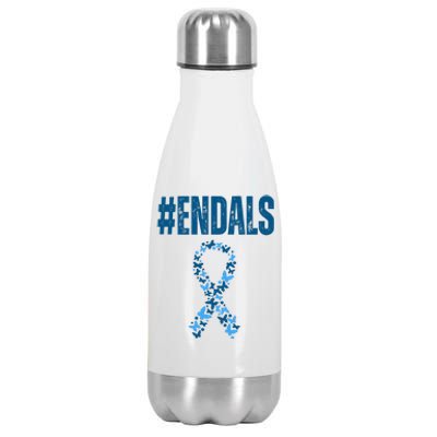 End Als Awareness Support Butterfly Ribbon Stainless Steel Insulated Water Bottle