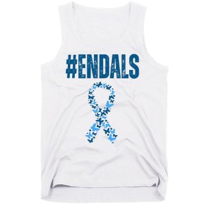 End Als Awareness Support Butterfly Ribbon Tank Top