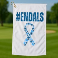 End Als Awareness Support Butterfly Ribbon Golf Towel