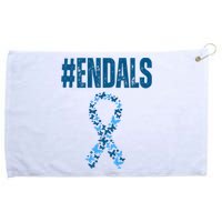 End Als Awareness Support Butterfly Ribbon Grommeted Golf Towel