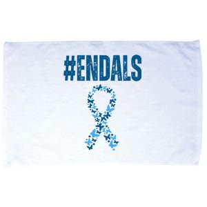 End Als Awareness Support Butterfly Ribbon Microfiber Hand Towel