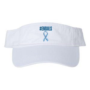 End Als Awareness Support Butterfly Ribbon Valucap Bio-Washed Visor