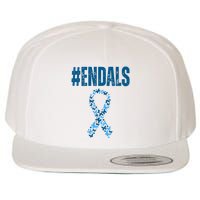End Als Awareness Support Butterfly Ribbon Wool Snapback Cap