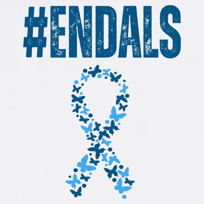 End Als Awareness Support Butterfly Ribbon Wool Snapback Cap