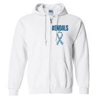 End Als Awareness Support Butterfly Ribbon Full Zip Hoodie