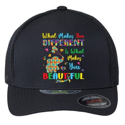 Elephant Autism Awareness Autistic For Mom Dads Wo Flexfit Unipanel Trucker Cap