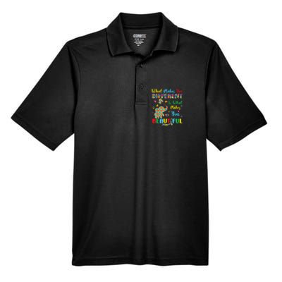 Elephant Autism Awareness Autistic For Mom Dads Wo Men's Origin Performance Pique Polo