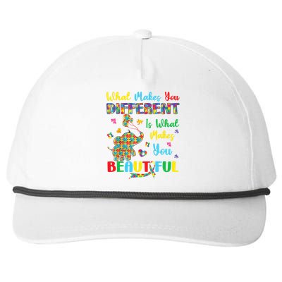 Elephant Autism Awareness Autistic For Mom Dads Wo Snapback Five-Panel Rope Hat