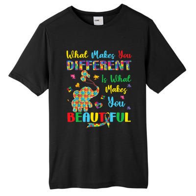 Elephant Autism Awareness Autistic For Mom Dads Wo Tall Fusion ChromaSoft Performance T-Shirt