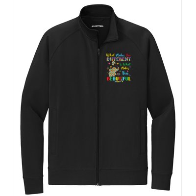 Elephant Autism Awareness Autistic For Mom Dads Wo Stretch Full-Zip Cadet Jacket