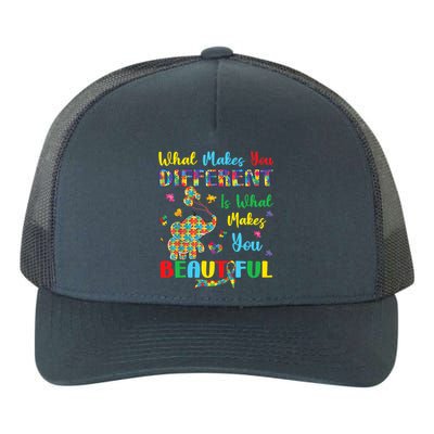 Elephant Autism Awareness Autistic For Mom Dads Wo Yupoong Adult 5-Panel Trucker Hat