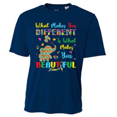 Elephant Autism Awareness Autistic For Mom Dads Wo Cooling Performance Crew T-Shirt